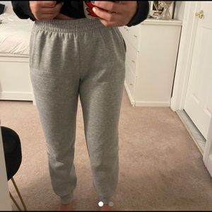 grey joggers